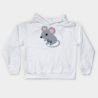 Grey Rat Emoticon Kids Hoodie